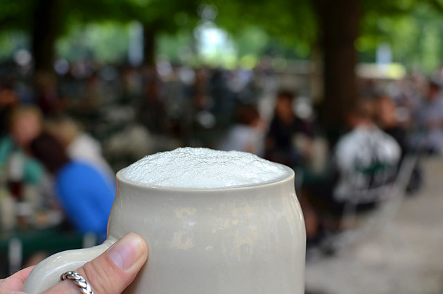 Frothy Beer, Augustiner Bräu, Salzburg, Austria