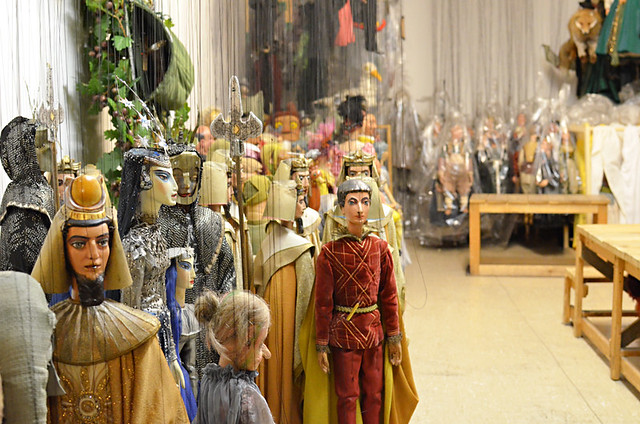 Inside the puppet room, Marionette Theatre, Salzburg, Austria