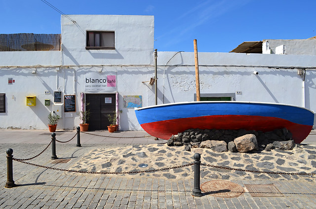 Boat in old town, Corralejo, Fuerteventura, Canary Islands