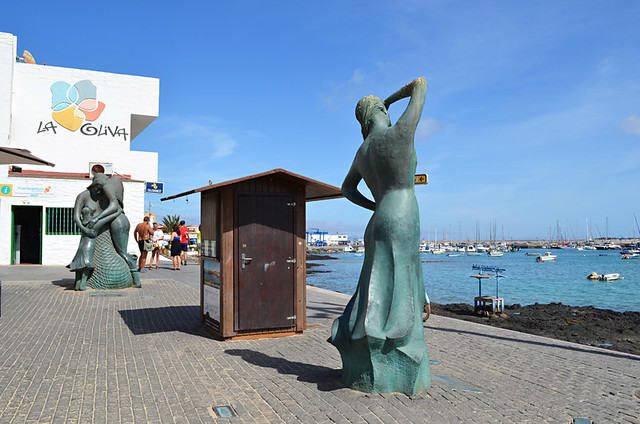 Sculptures, old town, Corralejo, Fuerteventura, Canary Islands