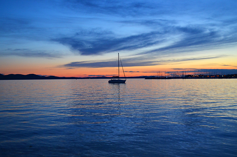 Romantic sunsets, new town, Zadar, Croatia