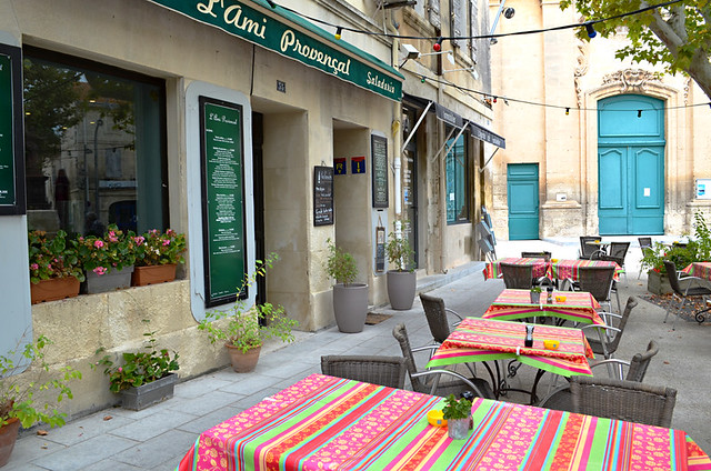 Cafe, Fontvieille, Provence, France