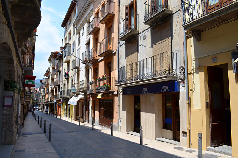 Quiet streets at lunchtime, Camprodon, Pyrenees, Spain