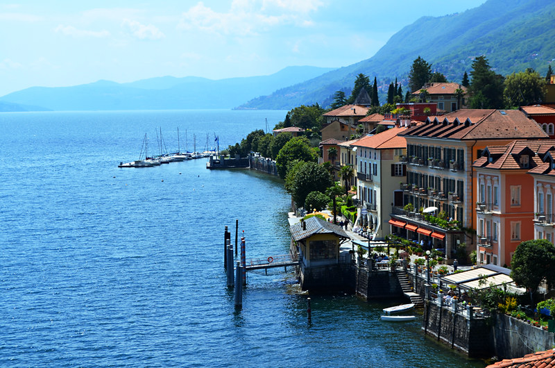 Promenade, Cannero Riviera, Lake Maggiore, Italy