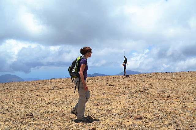 Selfies on Roque Nublo, Gran Canaria