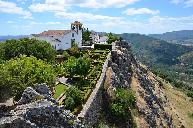 Marvao gardens from castle, Alentejo, Portugal