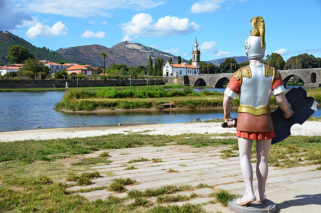 Roman and The bridge at Ponte de Lima, Minho, Portugal