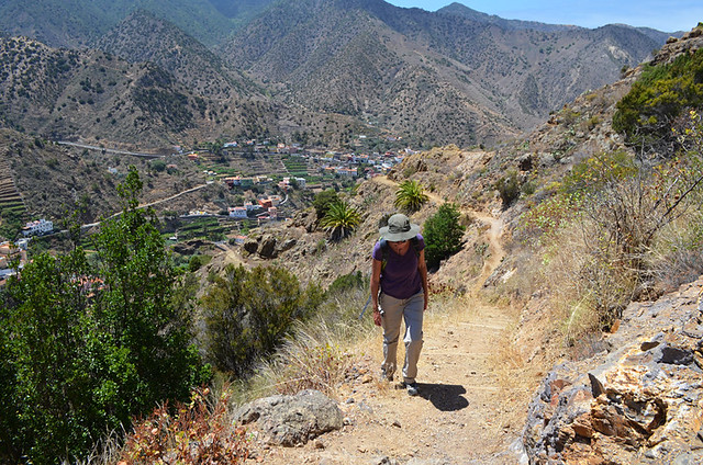 Walking from Vallehermoso, La Gomera, Canary Islands