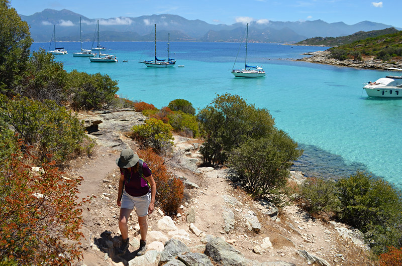 Walking above turquoise waters, Coastal walk Saint Florent, Corsica