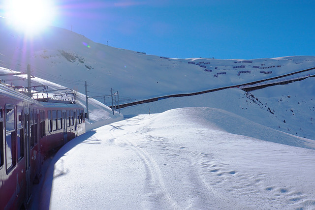 Train to Gornegrat, Zermatt, Switzerland