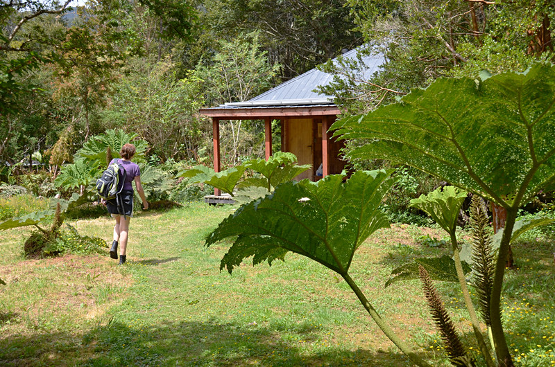 Returning to our cabin, Posada Quelat, Quelat, Chile