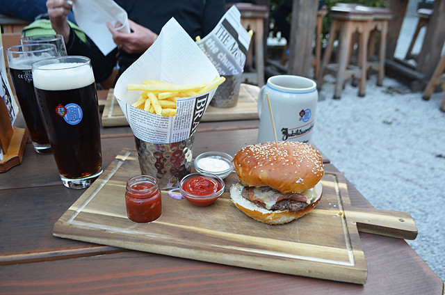 Burger and beer, Berchtesgaden, Bavaria