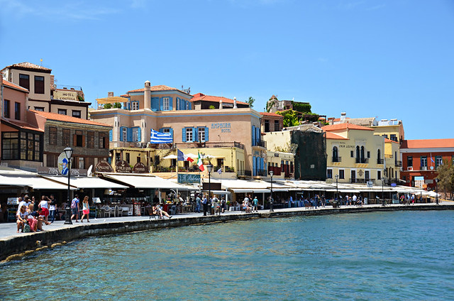 Seafront restaurants, Chania, Crete