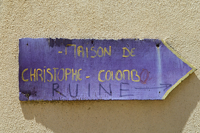 Columbus sign, Citadel, Calvi, Corsica