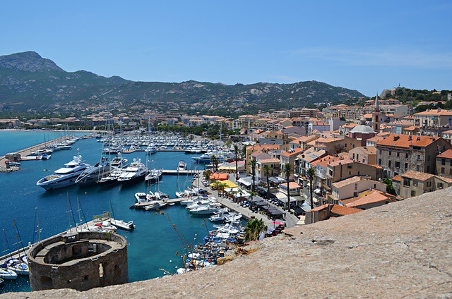 View of Calvi from the ramparts, Citadel, Calvi, Corsica