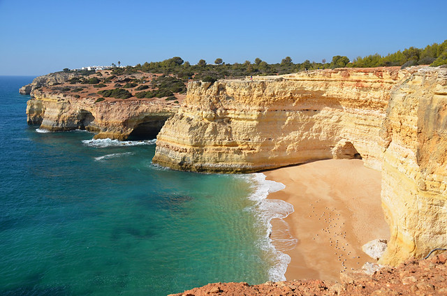 Algarve walking, sandy cove, Seven Hanging Valleys route, Portugal