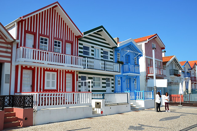 Typical Houses, Costa Nova, Portugal