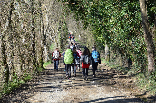 Young pilgrims, Camino de Santiago, Galicia