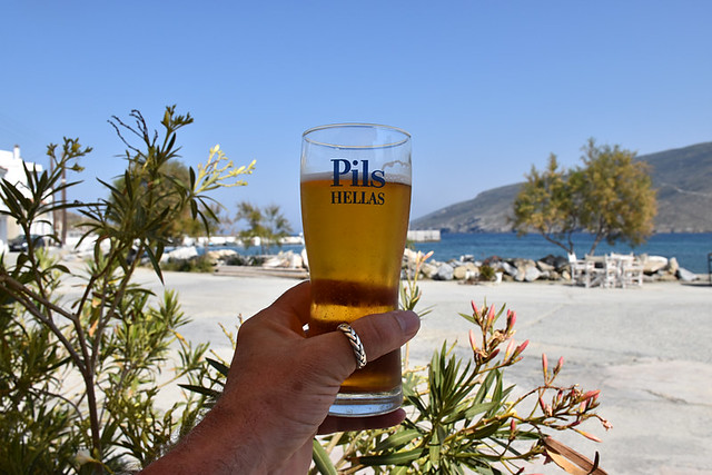 Hellas beer, Ormos, Andros, Greece
