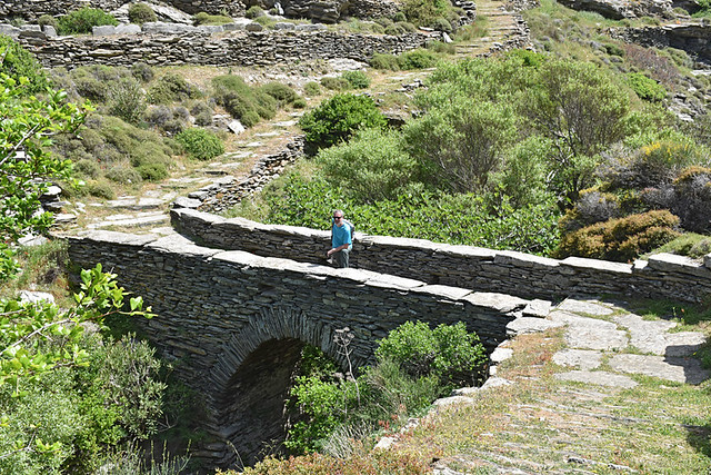 Old bridge, Ormos Korthiu route, Andros