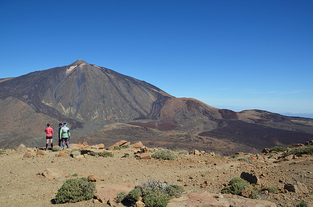 comparing Canary Islands, Mount Teide from Guajara,Tenerife, Canary Islands