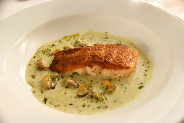 Salmon and mussels, Trigony House Hotel, Thornhill, Dunfries and Galloway, Scotland