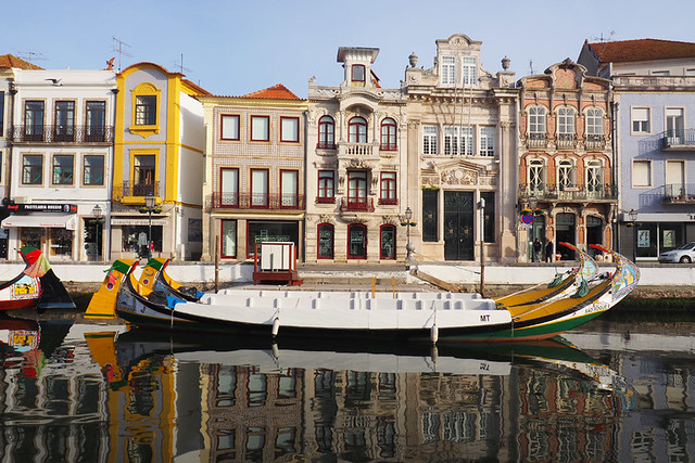 Boats and buildings, Aveiro, Portugal