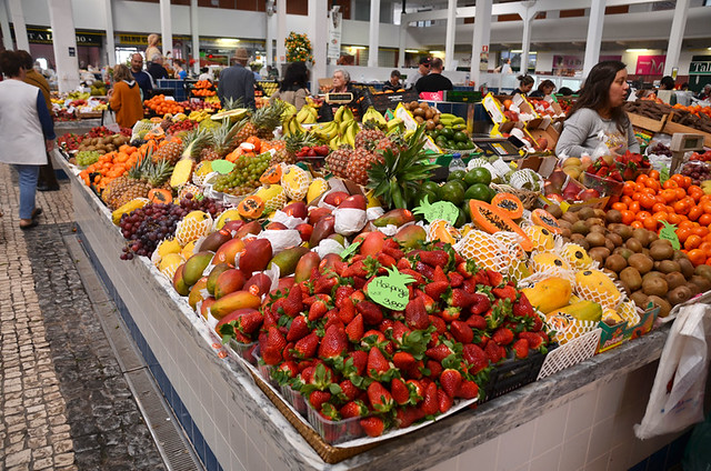 Strawberry season, Market, Setubal, Portugal