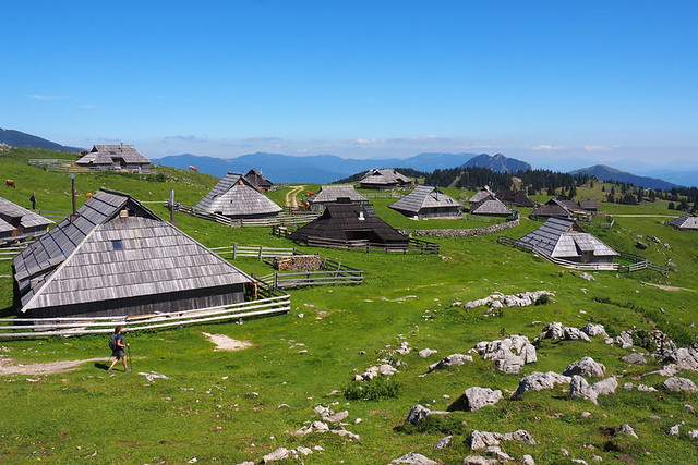 Andy walking through Velika Planina