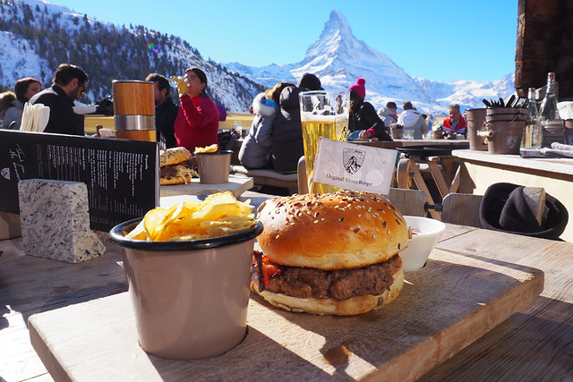 Vrony Burger at Chez Vrony, Zermatt, Switzerland