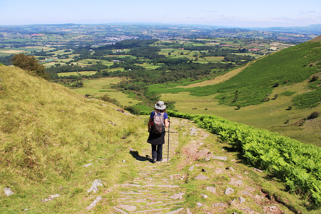 love of OS maps, Descending Pen y Fan, Brecon Beacons, Wales