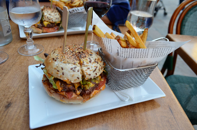 Burger and fries, St Florent, Corsica