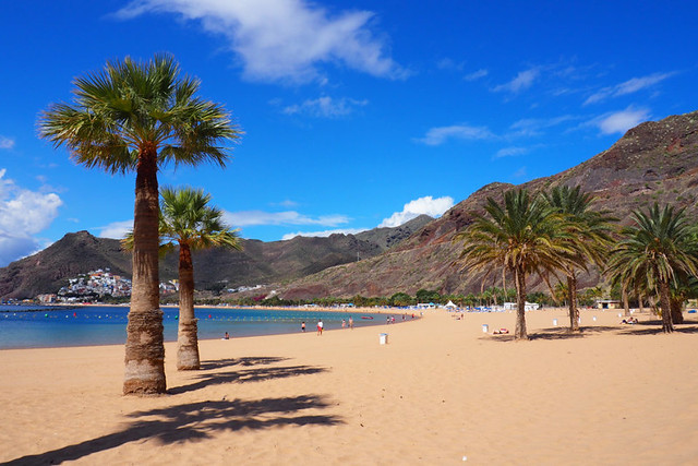 Playa de las Teresitas, Tenerife, in winter