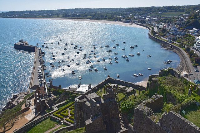 Jersey's Castles, View from Mont Orgeuil Castle, Gorey, Jersey