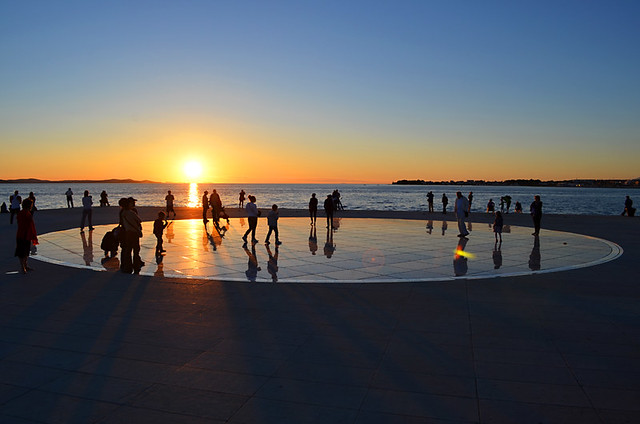 Watching the Sunset in Zadar, Croatia