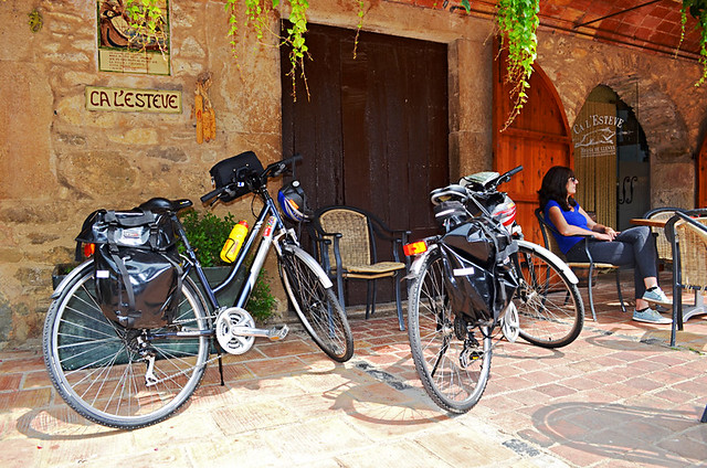 Cycling to a Country Bar in Pyrenees, Spain